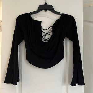 Free people black boho top